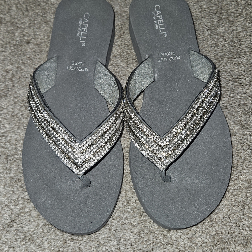 Capelli of New York Silver Embellished Sandals